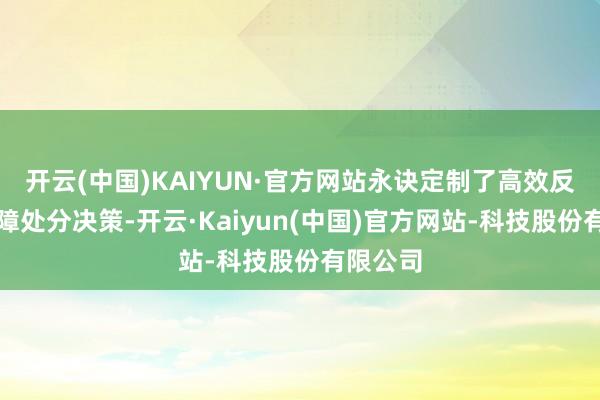 开云(中国)KAIYUN·官方网站永诀定制了高效反映的保障处分决策-开云·Kaiyun(中国)官方网站-科技股份有限公司