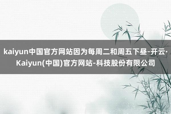 kaiyun中国官方网站因为每周二和周五下昼-开云·Kaiyun(中国)官方网站-科技股份有限公司